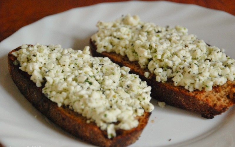 Бутерброд с творогом